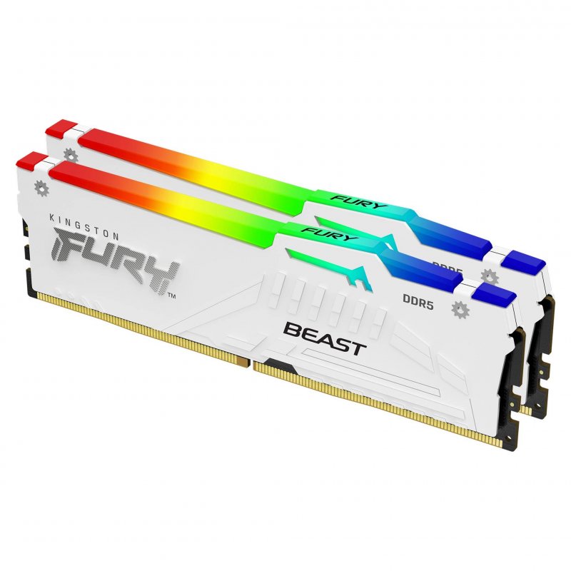 Kingston FURY Beast EXPO/ DDR5/ 64GB/ 6400MHz/ CL32/ 2x32GB/ RGB/ White - obrázek produktu