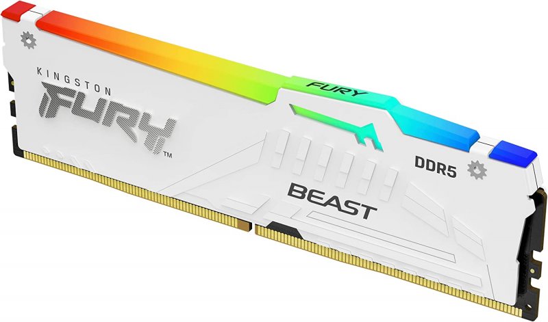 Kingston FURY Beast/ DDR5/ 128GB/ 5200MHz/ CL40/ 4x32GB/ RGB/ White - obrázek č. 1
