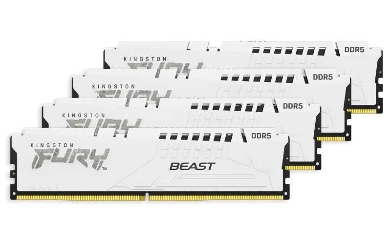 Kingston FURY Beast/ DDR5/ 64GB/ 6000MHz/ CL40/ 4x16GB/ White - obrázek č. 3