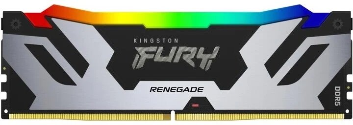 Kingston FURY Renegade/ DDR5/ 24GB/ 6400MHz/ CL32/ 1x24GB/ RGB/ Black/ Silv - obrázek produktu