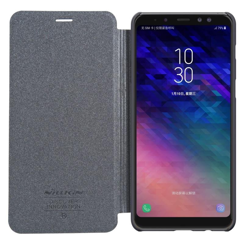 Nillkin Sparkle Folio Pouzdro Black pro Samsung A530 Galaxy A8 2018 - obrázek č. 2