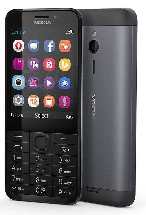 Nokia 230 Dual SIM Dark Silver - obrázek č. 2