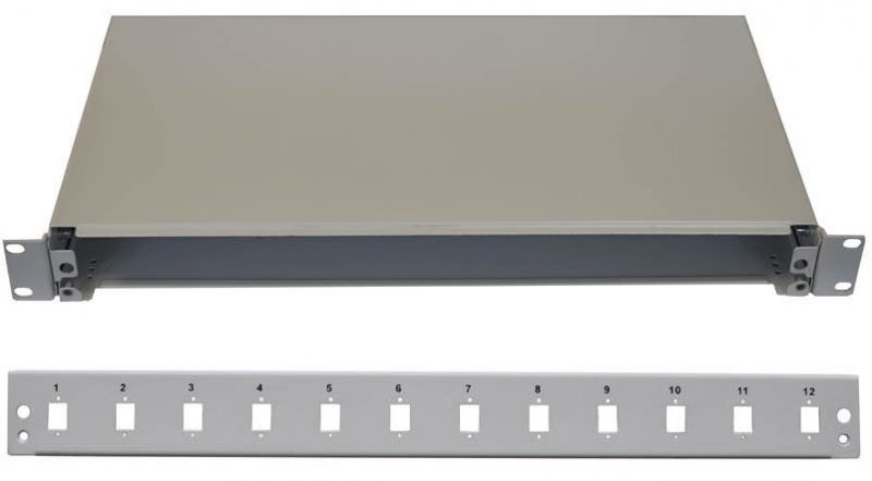 19" Optická vana 12xSC simplex včetně kazety šedá - obrázek produktu