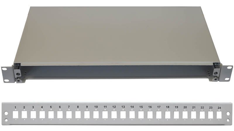 19" Optická vana 24xSC simplex včetně kazety šedá - obrázek produktu