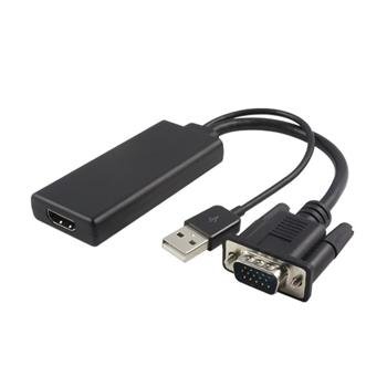 PremiumCord převodník VGA + audio na HDMI, 10cm kabel - obrázek produktu