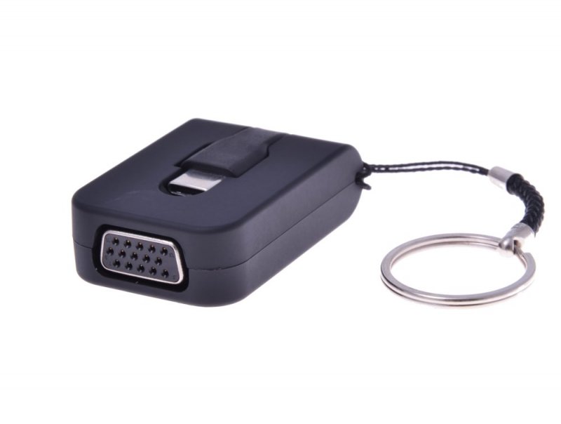 PremiumCord Adaptér USB 3.1 Typ-C male na VGA female,zasunovací kabel a kroužek na klíče - obrázek č. 1