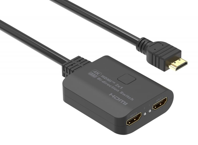 PremiumCord HDMI 2.0 Switch 4K@60Hz, 4:4:4 obousměrný 2-1 nebo 1-2 - obrázek č. 1