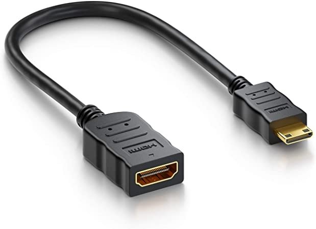 PremiumCord Flexi adaptér HDMI Typ A samice - mini HDMI Typ C samec pro ohebné zapojení - obrázek produktu