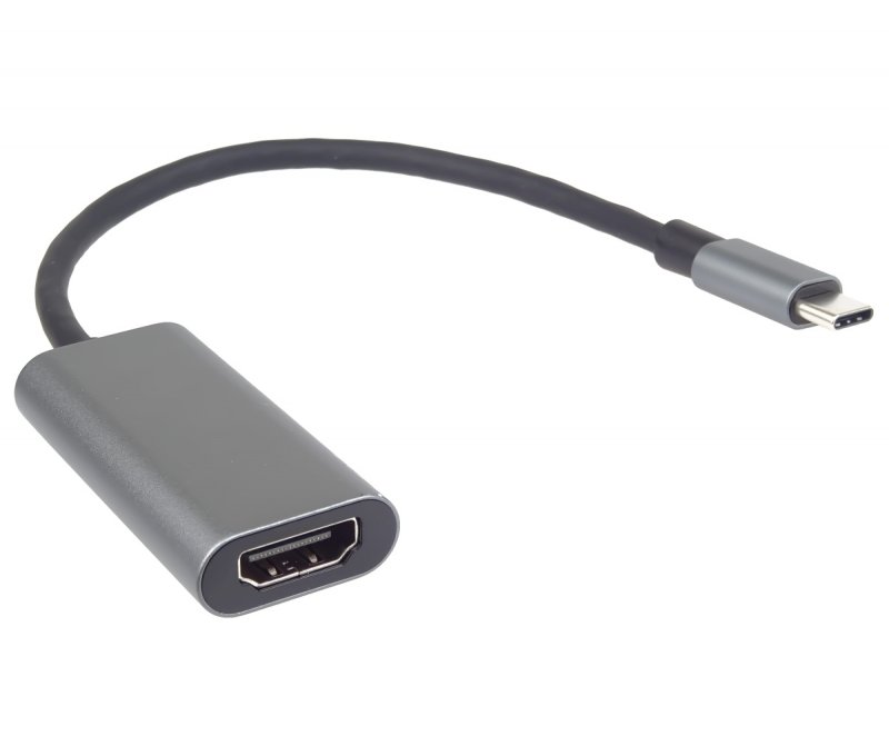 PremiumCord Převodník USB-C na HDMI, rozlišení 4K a FULL HD 1080p, kovové pouzdro - obrázek produktu