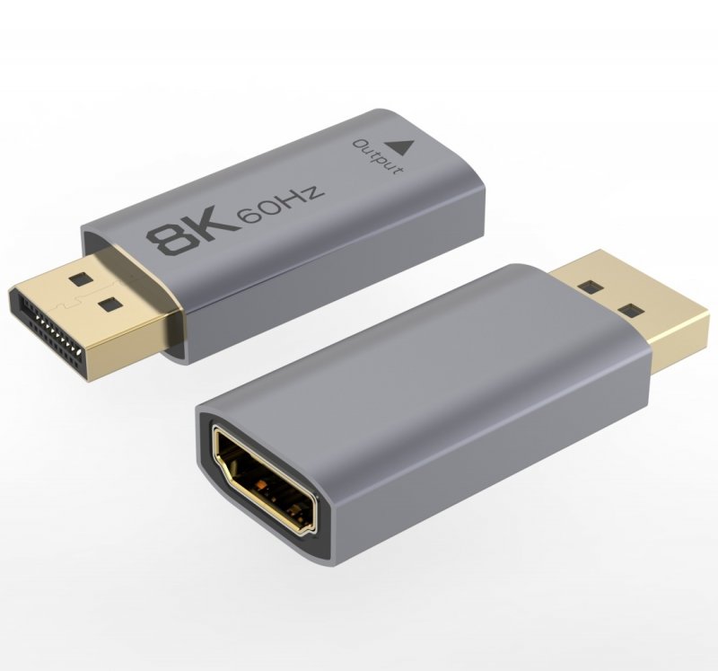 PremiumCord adaptér DisplayPort - HDMI, 8K@60Hz, 4K@144Hz Male/ Female, pozlacené konektory - obrázek produktu