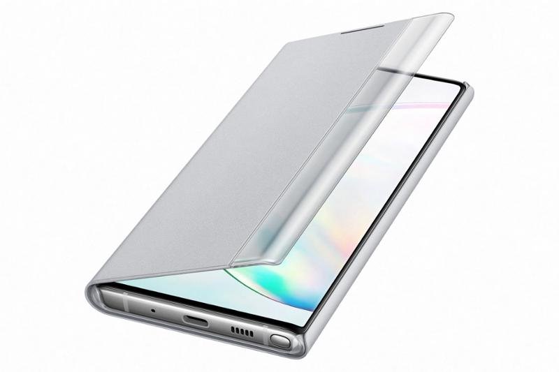 Samsung Clear View Cover pro Galaxy Note10+ Silver - obrázek č. 2