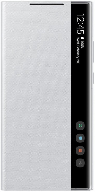 Samsung Flipové pouzdro Clear View pro Note 20 Ultra White Silver - obrázek produktu