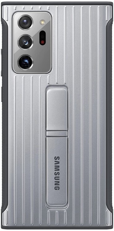Samsung Tvrzený ochranný zadní kryt se stojánkem Note 20 Ultra Silver - obrázek produktu