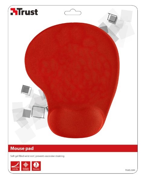 podložka TRUST BigFoot Gel Mouse Pad - red - obrázek produktu