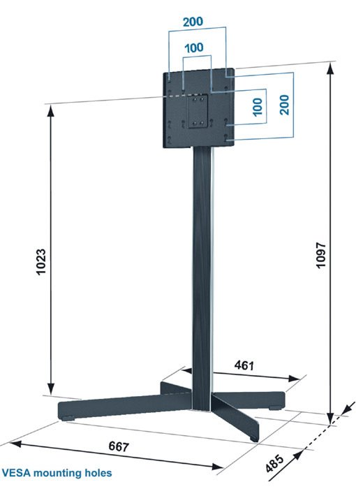 Vogel´s Podlahový stojan na LCD do 37"  EFF 8230 - obrázek č. 1