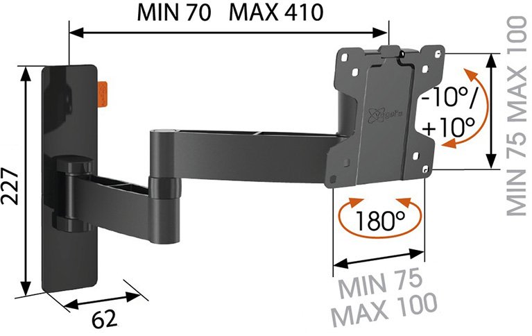 LCD rameno Vogel´s W53050, 3 klouby - obrázek č. 1