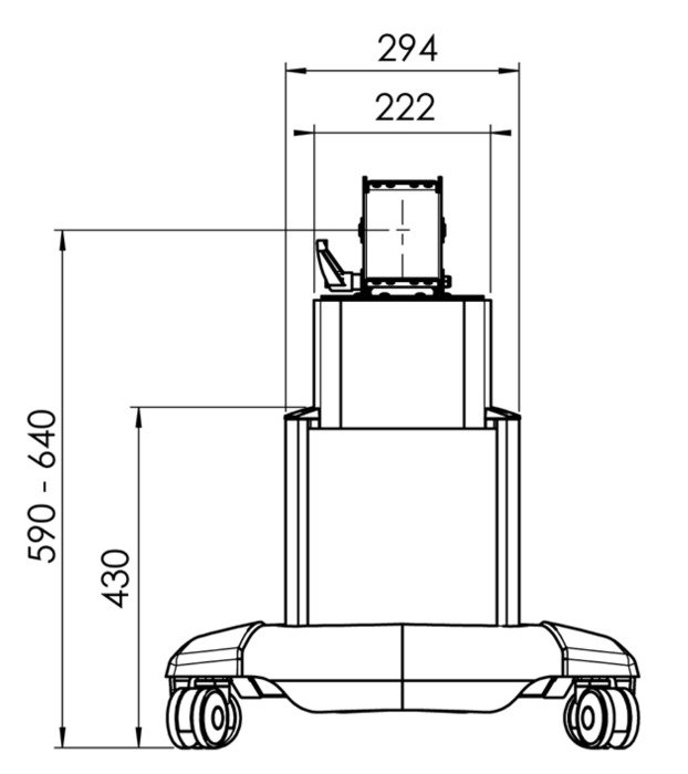 Vogel´s PFT 2515 pojízdný LCD stojan nízký - obrázek č. 3