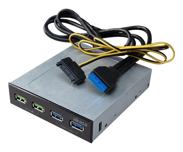AKASA USB hub 2 x Quick Charge 3.0 + 2 x USB 3.1 - obrázek č. 2