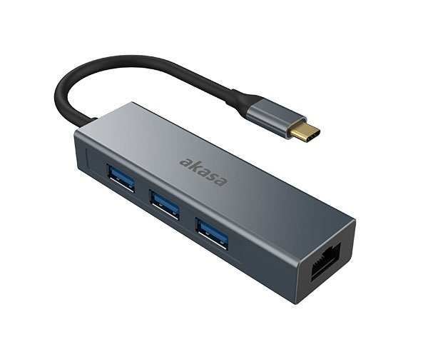 AKASA - USB Type-C 4-in-1 hub s Ethernetem - obrázek produktu