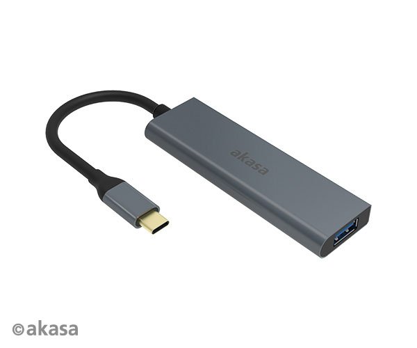 AKASA - externí USB hub - USB typ-C na 4 x USB 3.0 - obrázek produktu