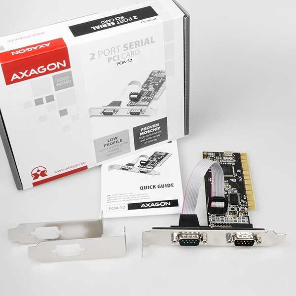 AXAGON PCIA-S2, PCI adaptér - 2x sériový port (RS232), vč. LP - obrázek č. 3