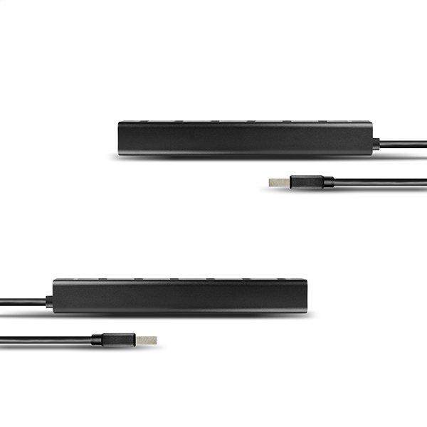 AXAGON HUE-SA7BP, 4x USB 3.0 ALU CHARGING hub, vč. AC adaptéru, kabel USB-A 40cm - obrázek č. 7