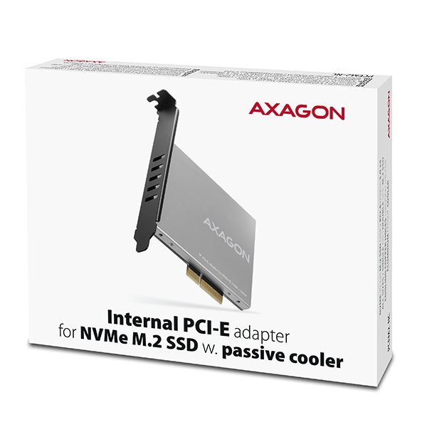 AXAGON PCEM2-NC, PCIe x4 - M.2 NVMe M-key slot adaptér, pasivní chladič - obrázek č. 8