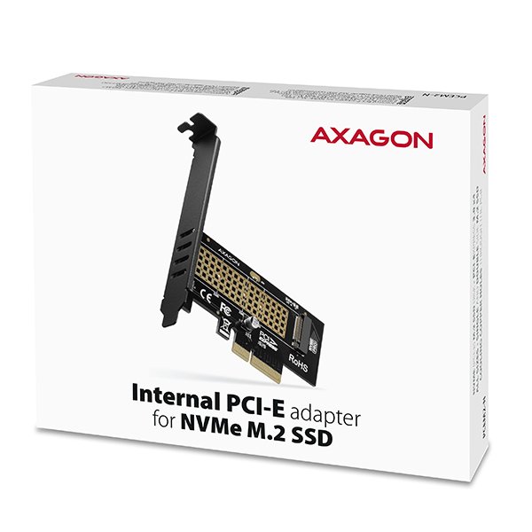 AXAGON PCEM2-N, PCIe x4 - M.2 NVMe M-key slot adaptér, vč. LP - obrázek č. 7