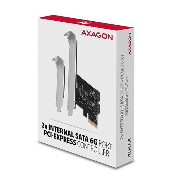AXAGON PCES-SA2N, PCIe řadič - 2x interní SATA 6G port, ASM1061, SP & LP - obrázek č. 5