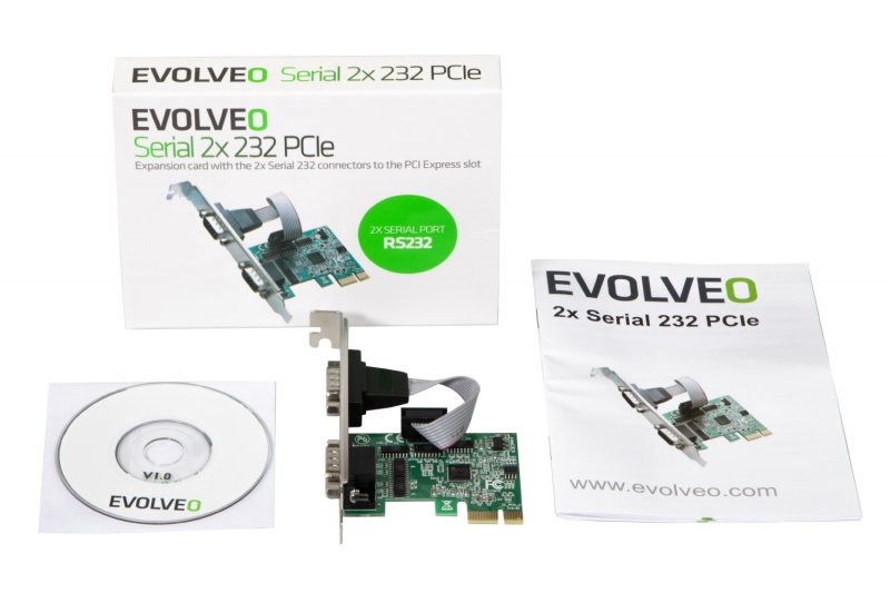 EVOLVEO 2x Serial 232 PCIe, rozšiřující karta - obrázek č. 2