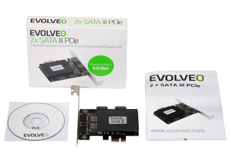 EVOLVEO 2x SATA III PCIe, rozšiřující karta - obrázek č. 1