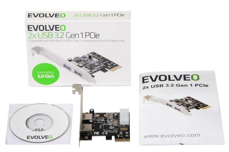 EVOLVEO 2x USB 3.2 Gen 1 PCIe, rozšiřující karta - obrázek č. 4