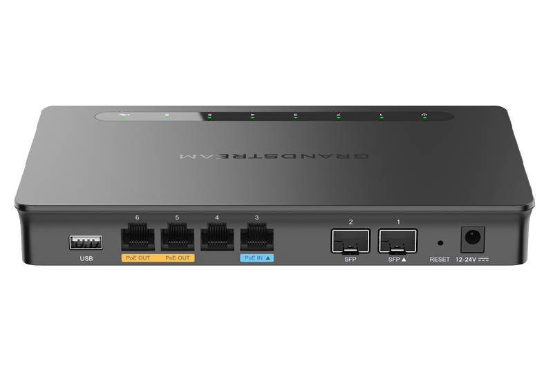 Grandstream GWN7002 VPN router 2 SFP, 4 Gb porty /  1 PoE in, 2 PoE out - obrázek č. 2