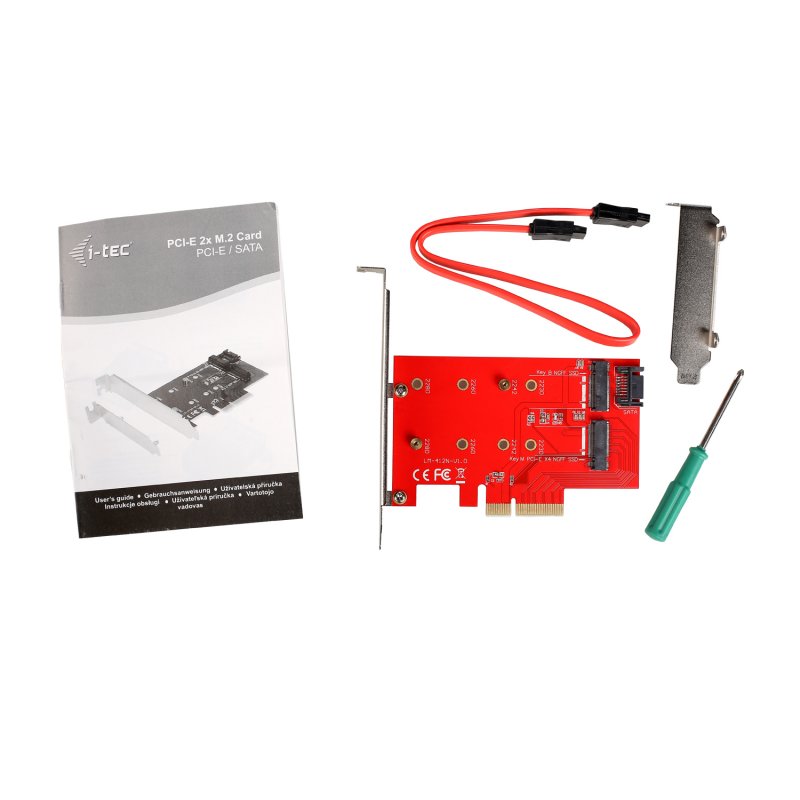 i-tec PCI-E 2x M.2 Card (PCI-E/ SATA) + LP - obrázek č. 3