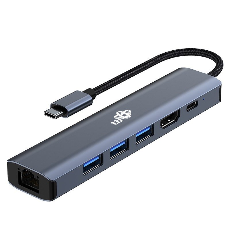 TB Touch USB C 6v1 - HDMI, USBx3, PD, RJ-45 - obrázek č. 2