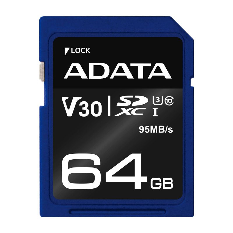 ADATA SDXC 64GB UHS-I U3 V30S 95/ 60MB/ s - obrázek produktu