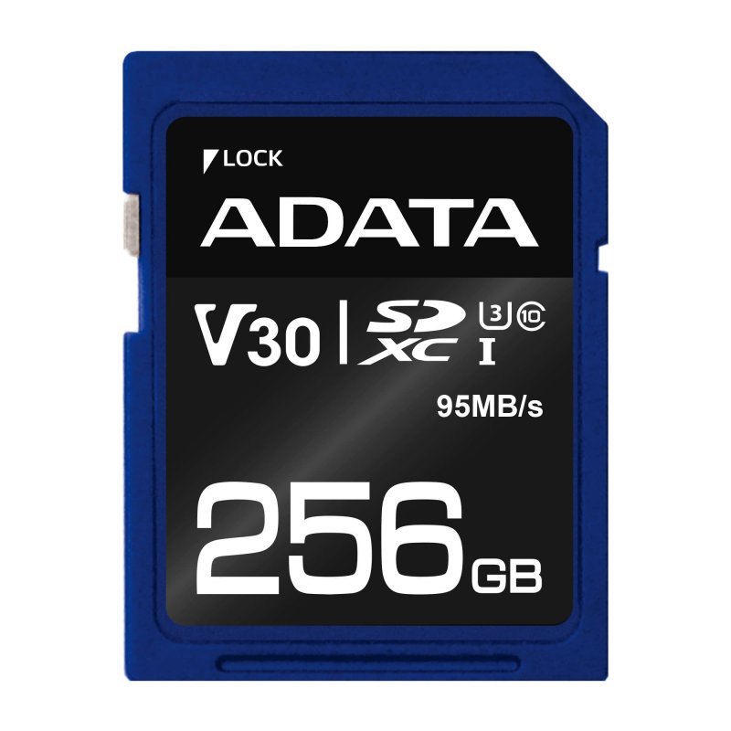 ADATA V30S/ SDXC/ 256GB/ 95MBps/ UHS-I U3 /  Class 10 - obrázek produktu