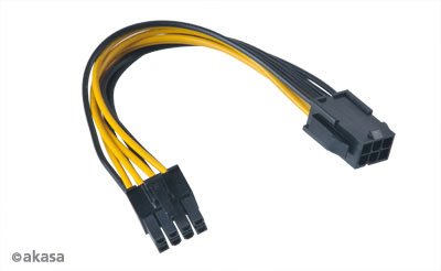 AKASA - PCIex 6-pin na ATX12V 8-pin adaptér - obrázek produktu