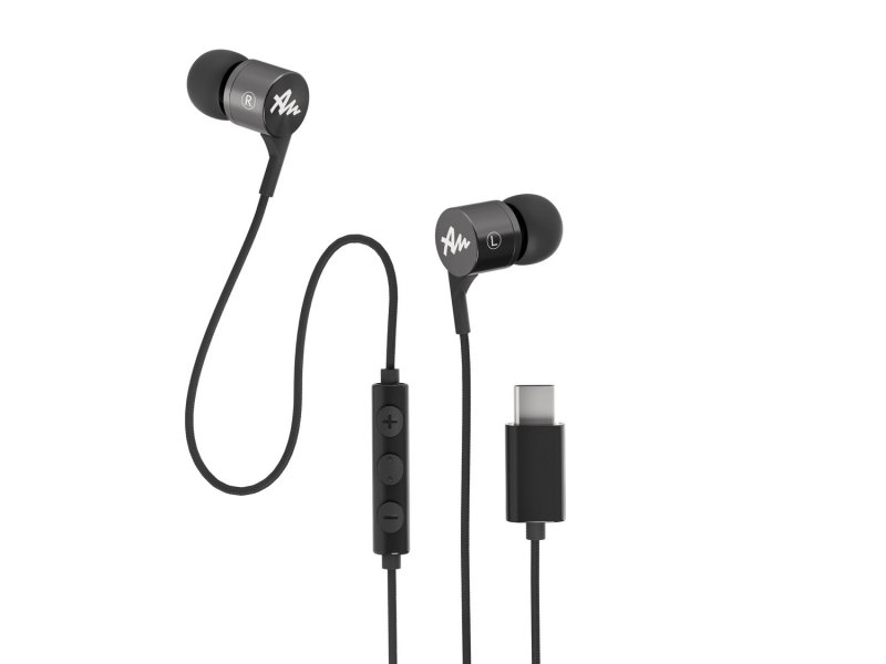 Sluchátka do uší Audictus Explorer USB-C, šedé - obrázek produktu