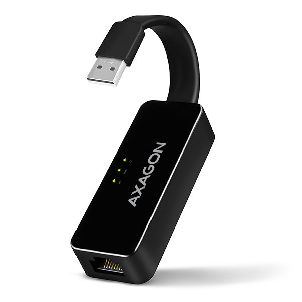 AXAGON ADE-XR, USB 2.0 - Fast Ethernet síťová karta, auto instal, černá - obrázek č. 1