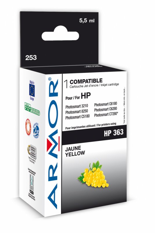 OWA ARMOR ink kompatibilní s HP PSC3210, 6ml, C8773E, žlutá/ yellow - obrázek produktu