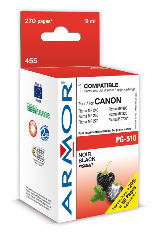 Armor ink-jet pro Canon PG510, 9ml, černá - obrázek produktu