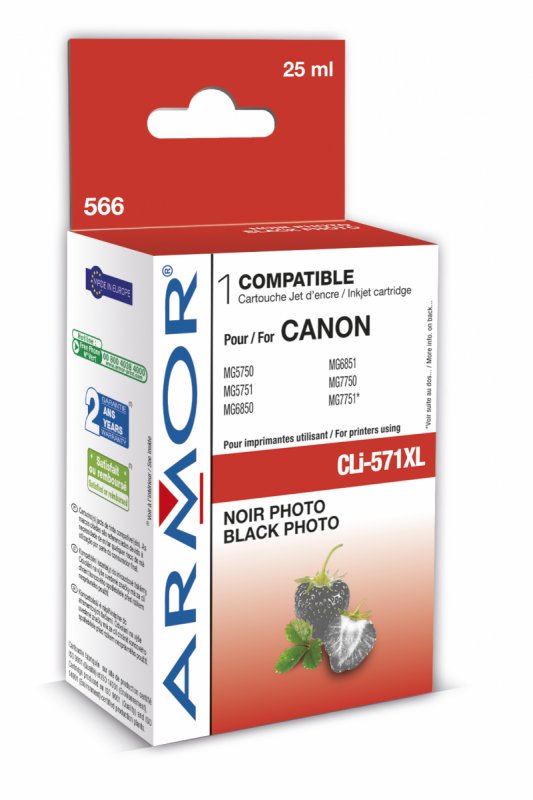 Armor ink-jet pro Canon CLI-571 XL, 13 ml, Black - obrázek produktu