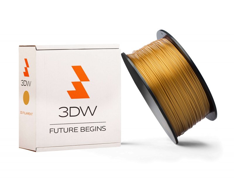 3DW - ABS filament 1,75mm zlatá, 1kg, tisk 200-230°C - obrázek produktu