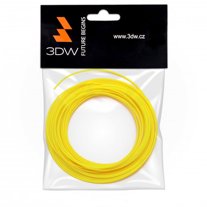 3DW - ABS filament 1,75mm žlutá, 10m, tisk 220-250°C - obrázek produktu