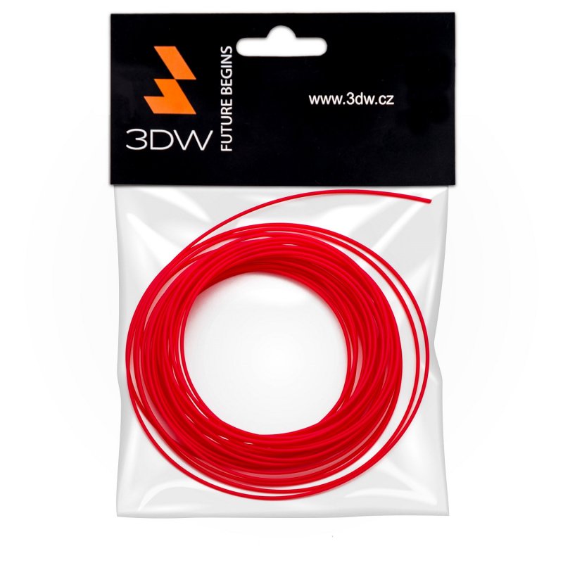 3DW - ABS filament 1,75mm červená, 10m, tisk 220-250°C - obrázek produktu