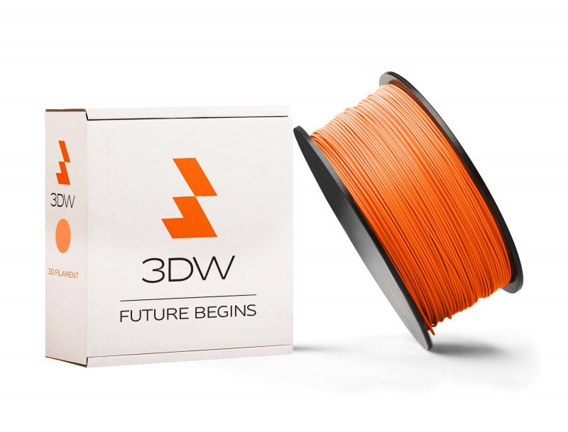 3DW - PLA filament 1,75mm oranžová, 1kg, tisk 190-210°C - obrázek produktu