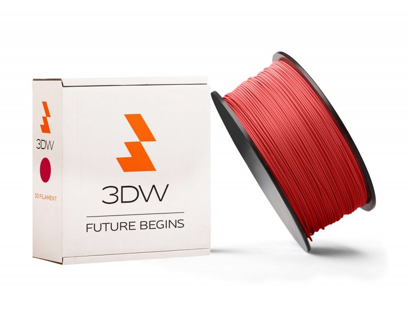 3DW - PLA filament 1,75mm červená, 1kg, tisk 190-210°C - obrázek produktu