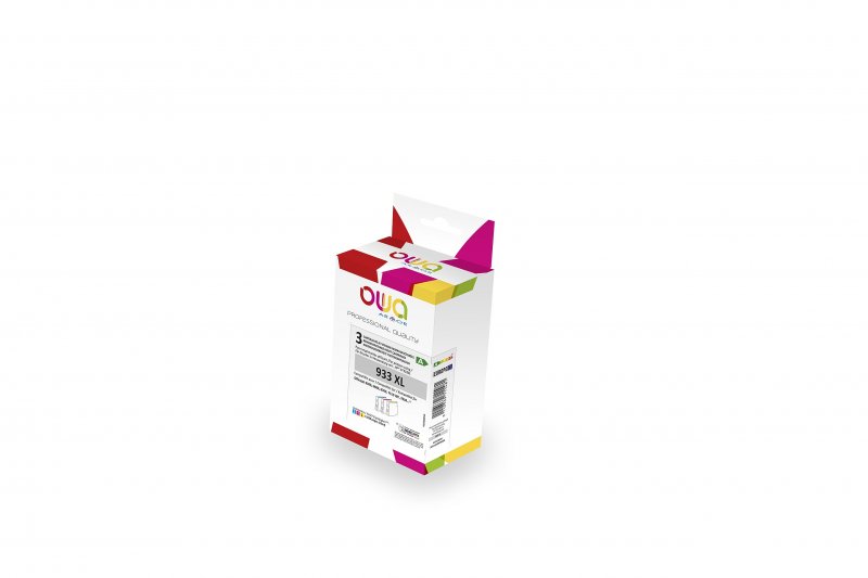OWA ARMOR ink kompatibilní s HP (CN054/ 055/ 056A), 3-pack (CMY), 3x12ml/ 3x1030p HP 933XL - obrázek produktu