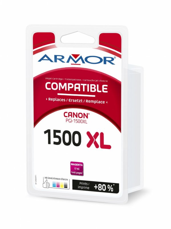 Armor ink-jet pro CANON PGI-1500XLM, červená/ mag. - obrázek produktu